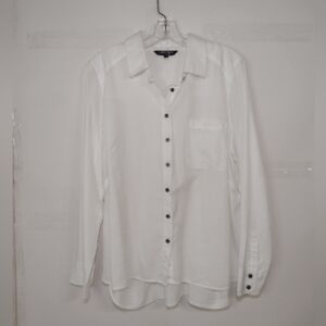LISETTE White Casual Button Down Shirt Size (L)